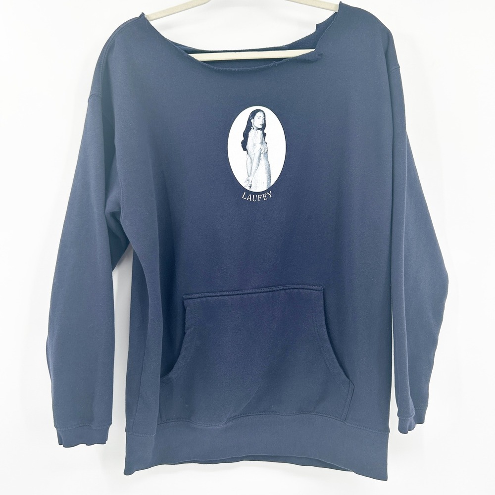 Laufey‎ The Goddess Tour 2024 Exclusive Merch Cutoff Hoodie Sweatshirt Size L